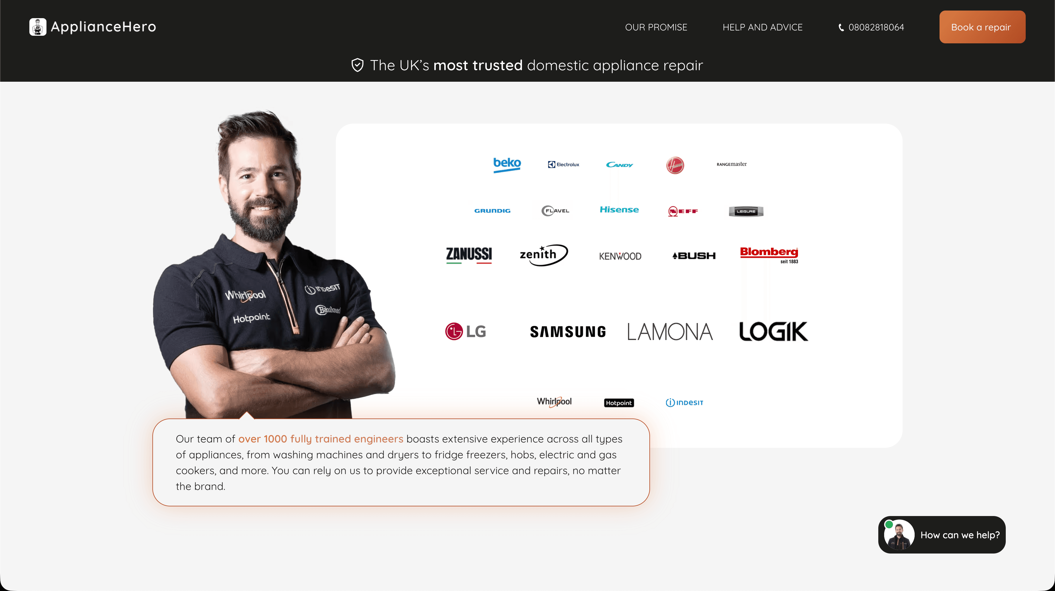 Appliance Hero — trusted brands